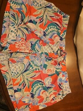 Lilly Pulitzer Coral Multi Floral Print Shorts